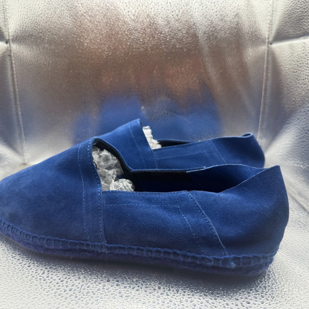 Size 10T Tom Ford Suede Barnes Espadrilles Navy Blue Mens Slip On Casual Shoes - Picture 6 of 9